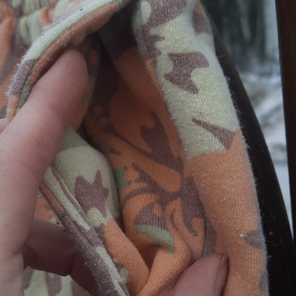 Wild Fable Floral Athletic Shorts - Orange and Green - Picture 4 of 6